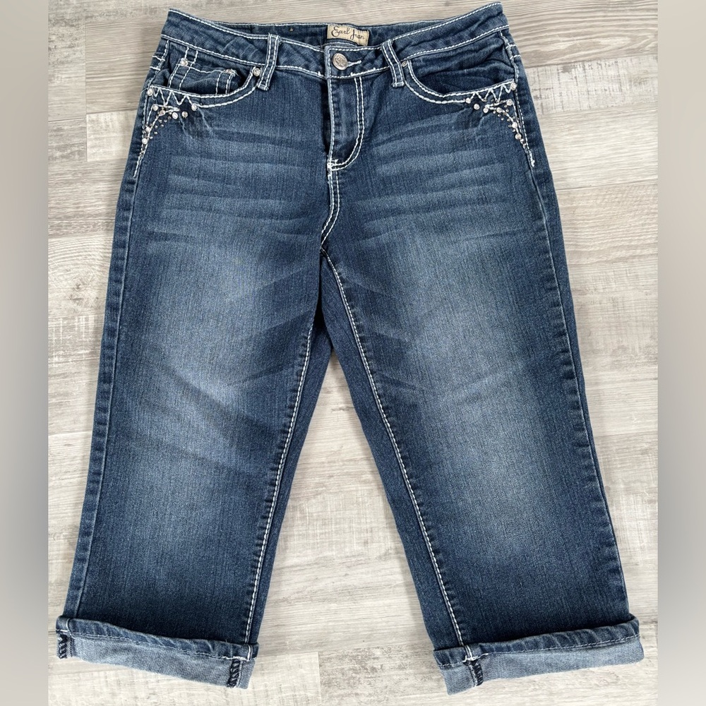 Earl‎ Jeans Dark Blue Bermuda Women's Jean Shorts